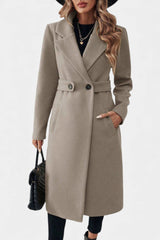 Hédia Classic Double-Breasted Mid-Length Coat