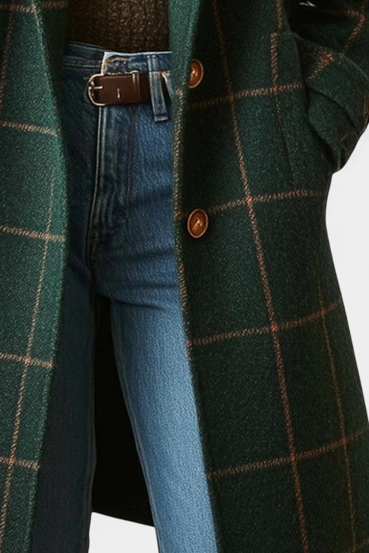 Saphira Classic Fitted Check Coat