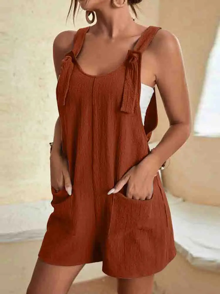 Daisy | Women's Casual Romper Shorts with Pockets