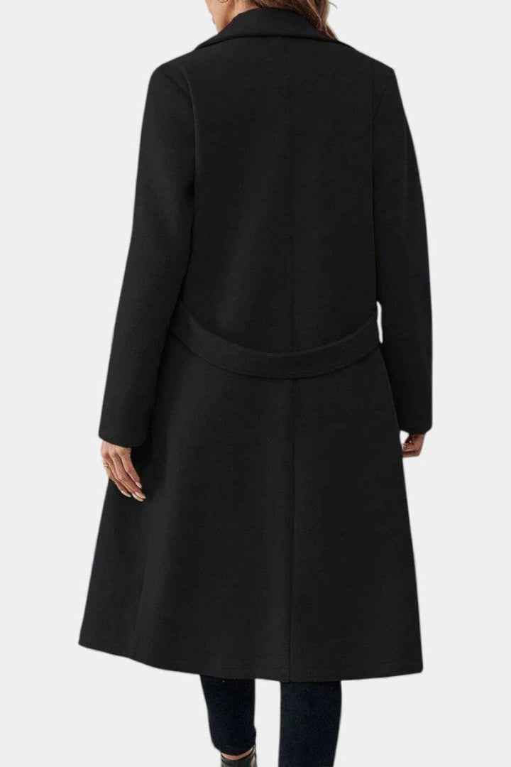 Hédia Classic Double-Breasted Mid-Length Coat