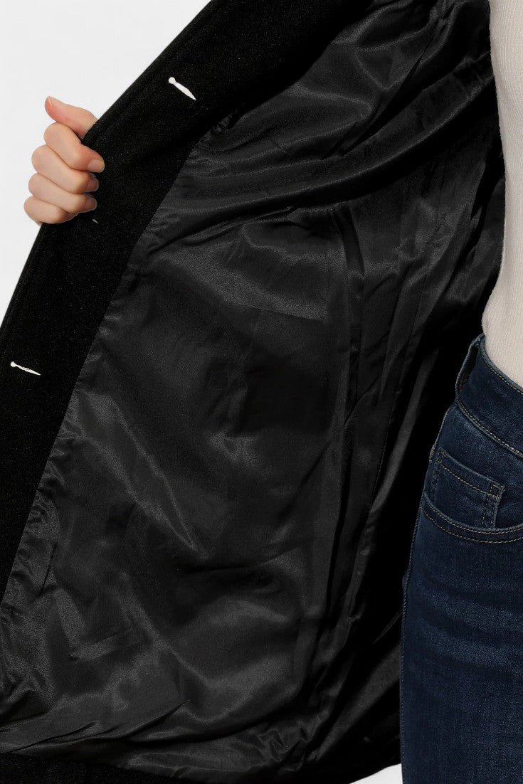 Louane Winter Coat with Single Button and Fitted Waist