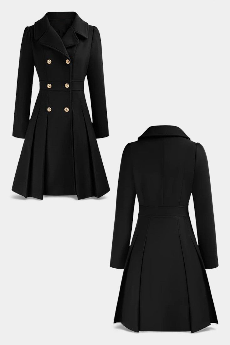 Philia A-Line Double-Breasted Pea Coat