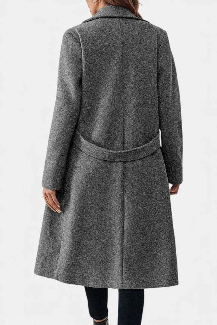 Hédia Classic Double-Breasted Mid-Length Coat