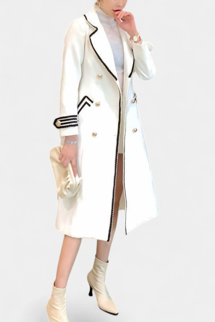 Narcisa Elegant Long Coat in Faux Fur