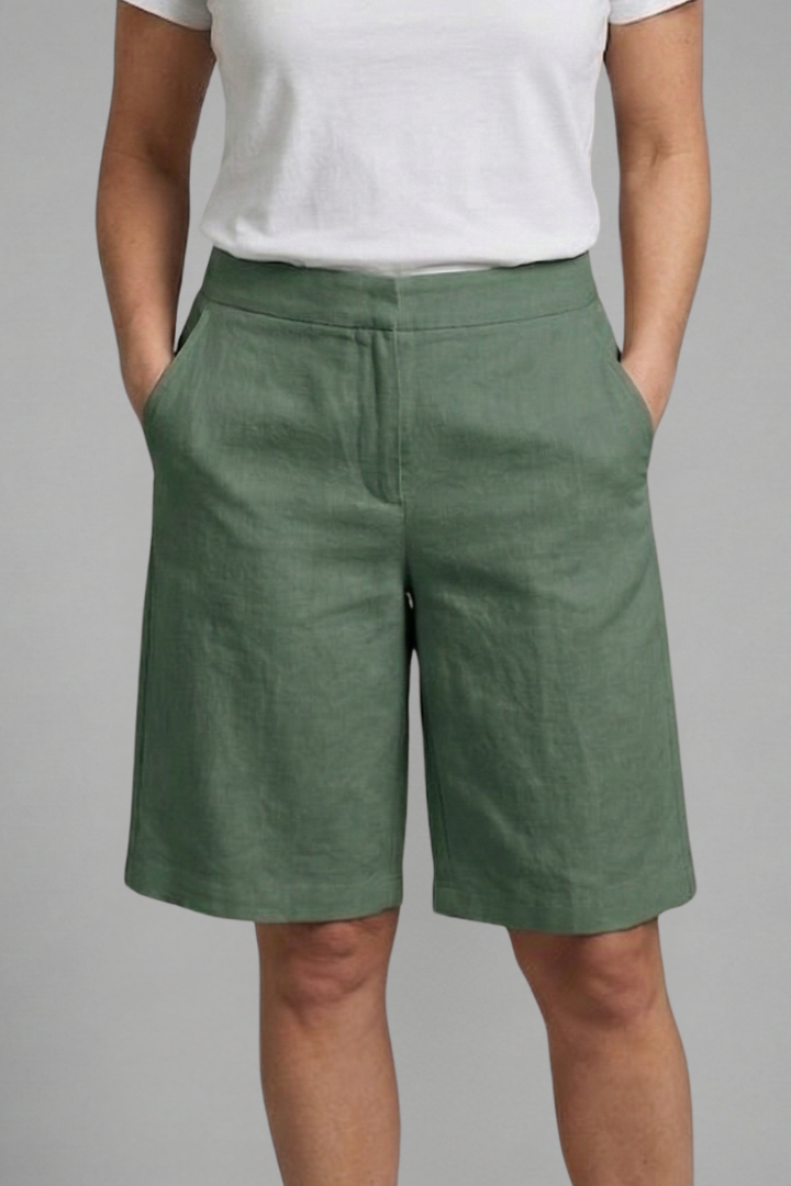 Octavia | Women's High Waisted Knee Length Shorts